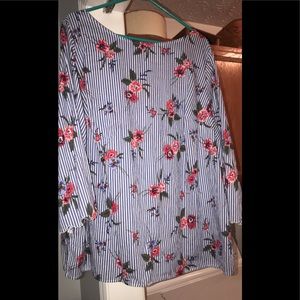 Liz Claiborne cotton floral shirt. EUC
